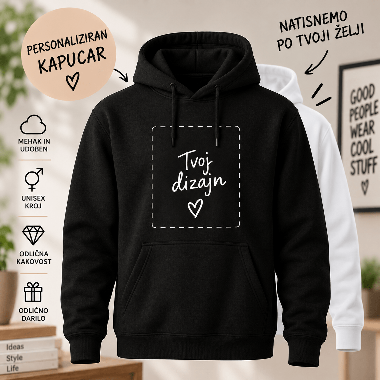 Personalizirani pulover (motiv ali napis po želji)