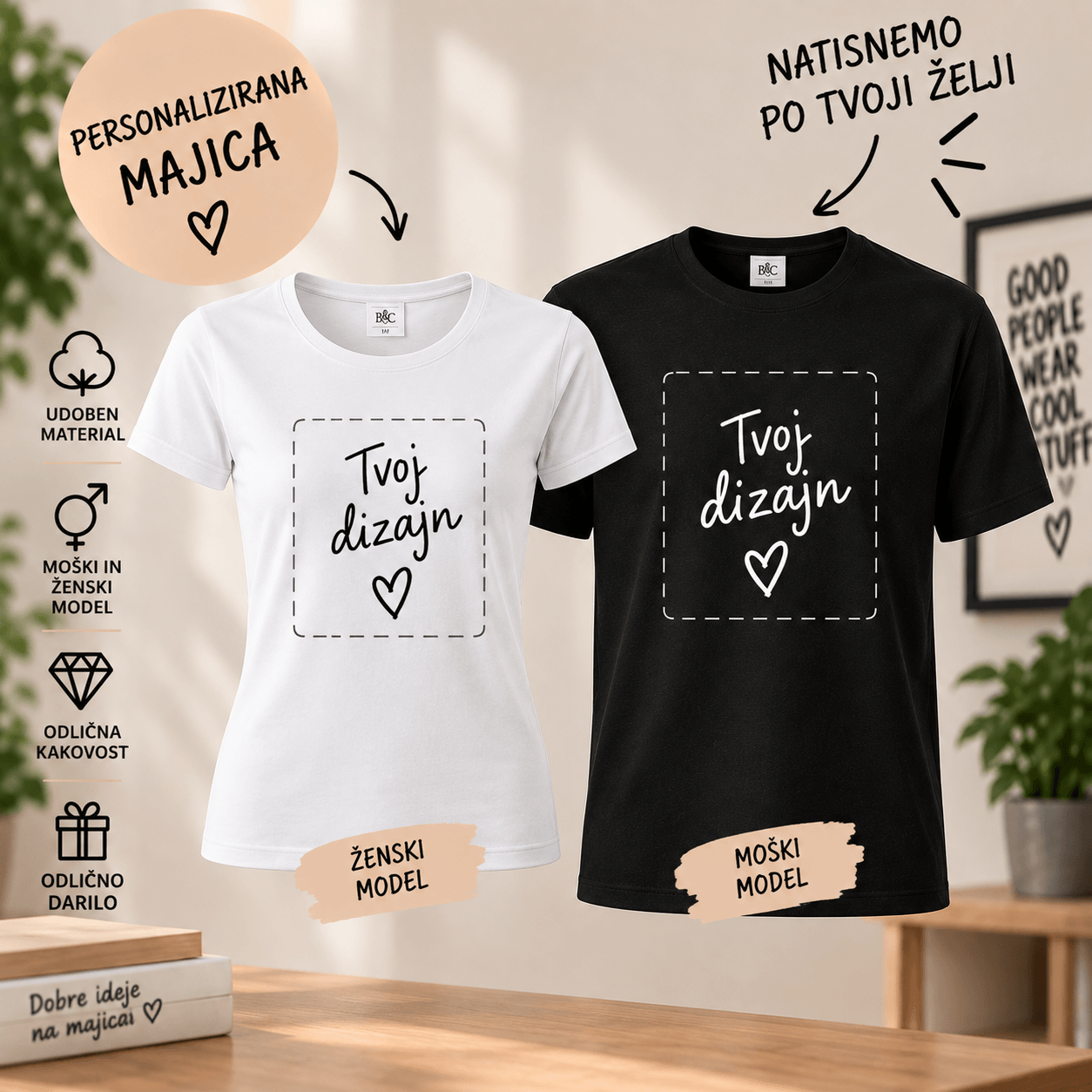 Personalizirana majica (motiv ali napis po želji)