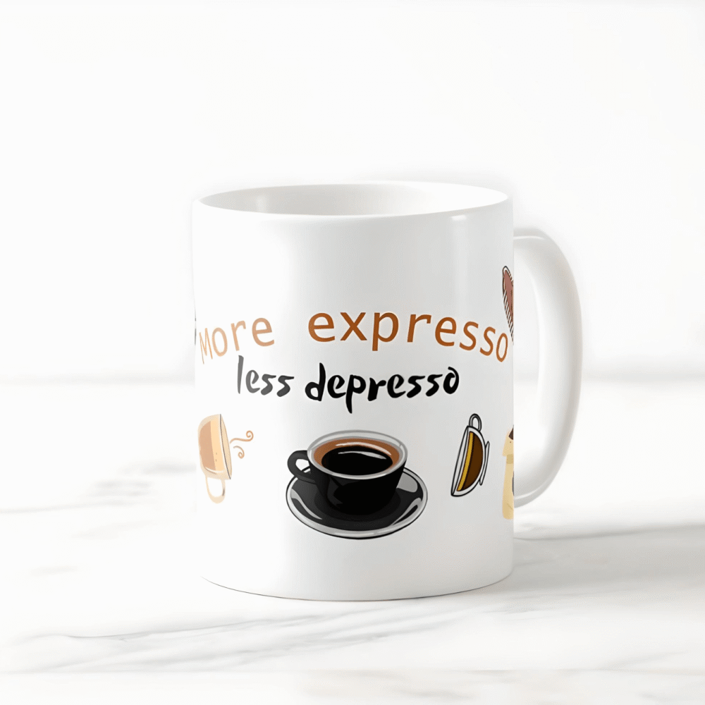 Skodelica More expresso, less depresso