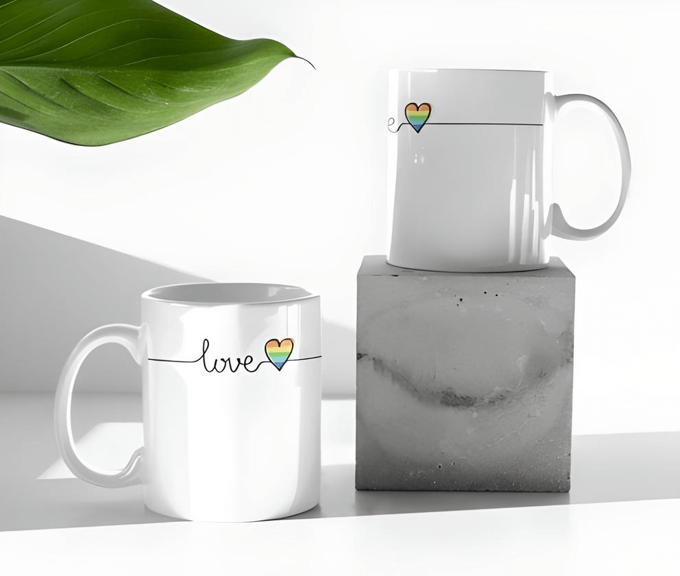 Skodelica Rainbow (love)