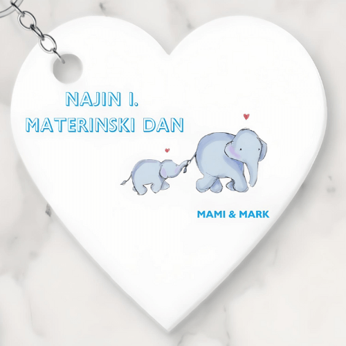 PERSONALIZIRANI obeski (Najin 1. materinski dan - slončka)