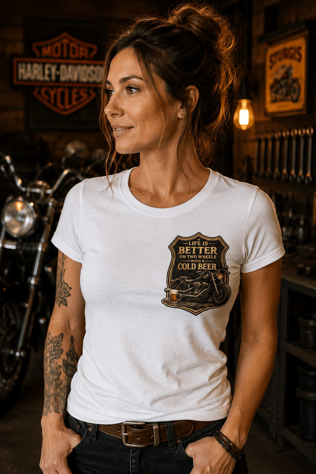 Majica Two wheels and a cold beer - Image 2