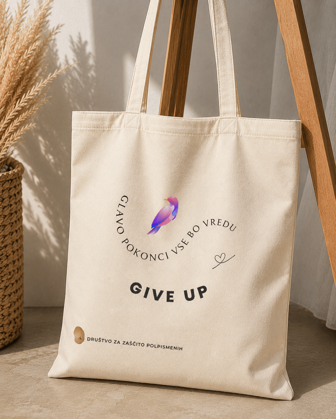 Nakupovalna torba "Give up"