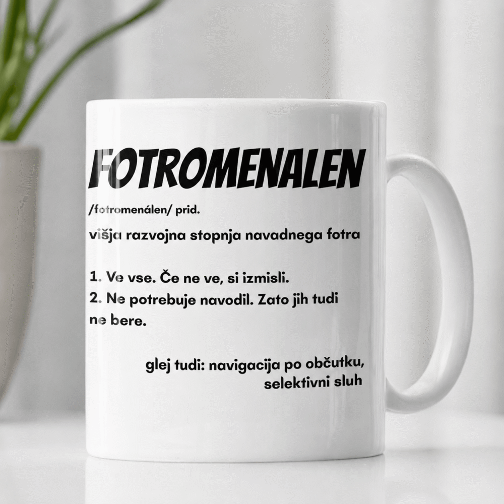 Skodelica Fotromenalen