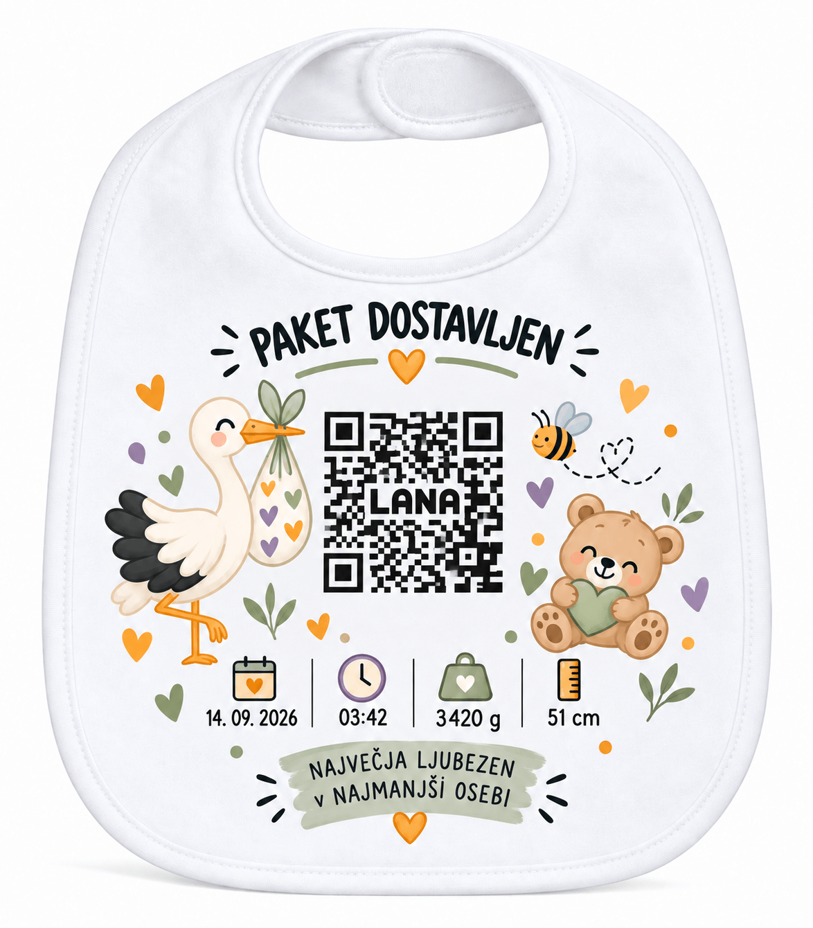Slinček ob rojstvu otroka (QR koda)