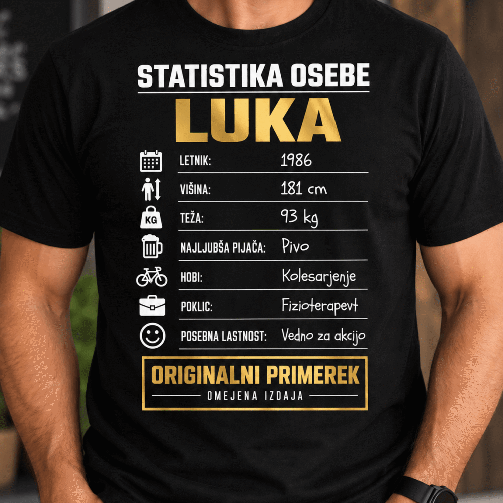 Majica Statistika osebe