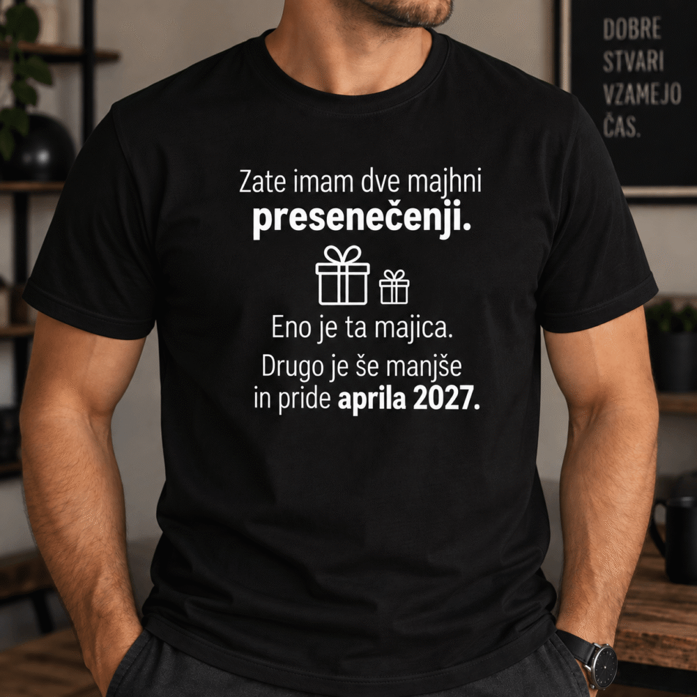 Majica za bodočega atija - najava nosečnosti