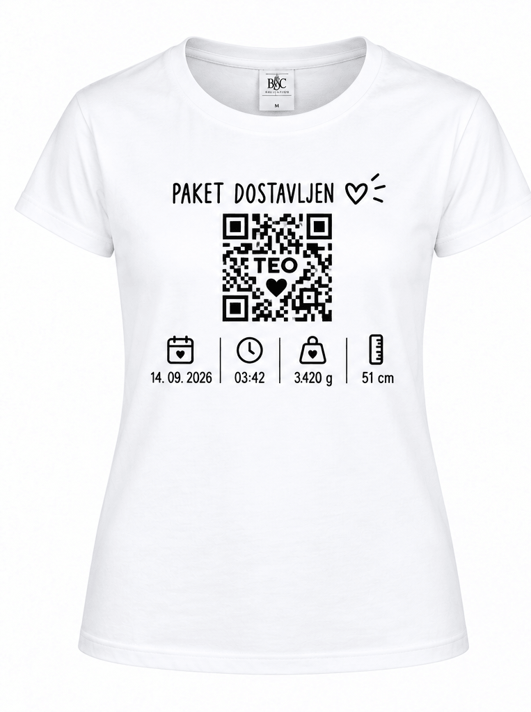 Majica ob rojstvu otroka (QR koda) - slika 5