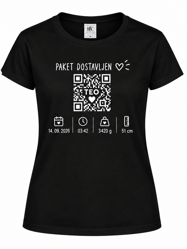 Majica ob rojstvu otroka (QR koda) - slika 4