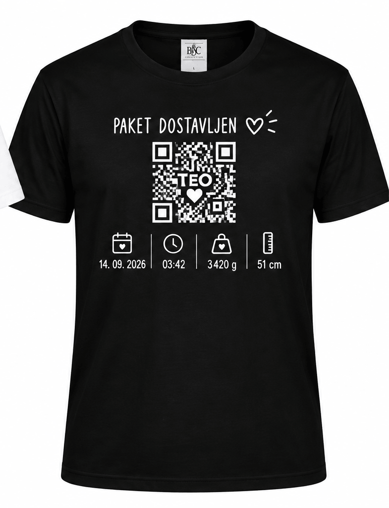Majica ob rojstvu otroka (QR koda) - slika 7